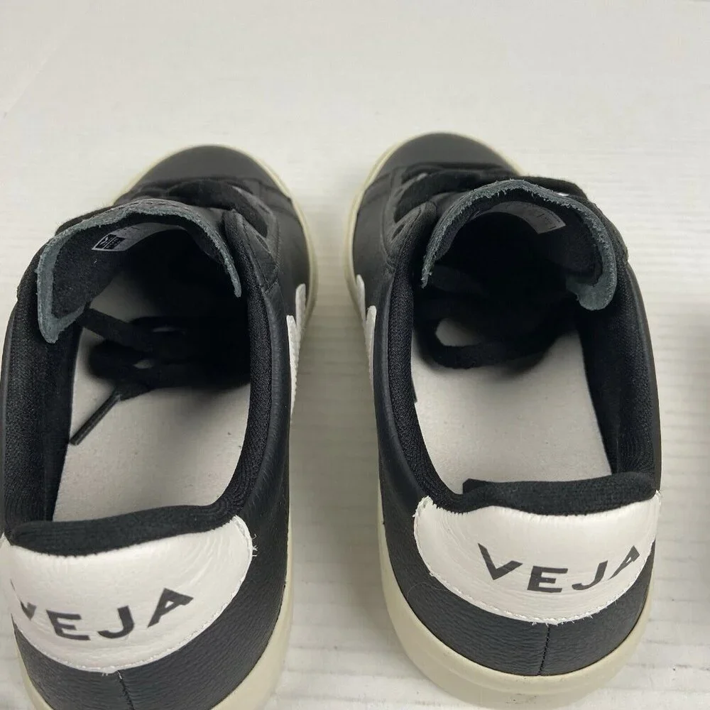 NEW Veja Women's Campo Chromefree Leather Sneakers CPO501215A370 Black/White NIB - Picture 5 of 11